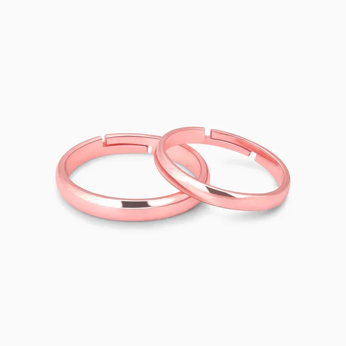 Rose Gold Lover’s Paradise Couple Rings