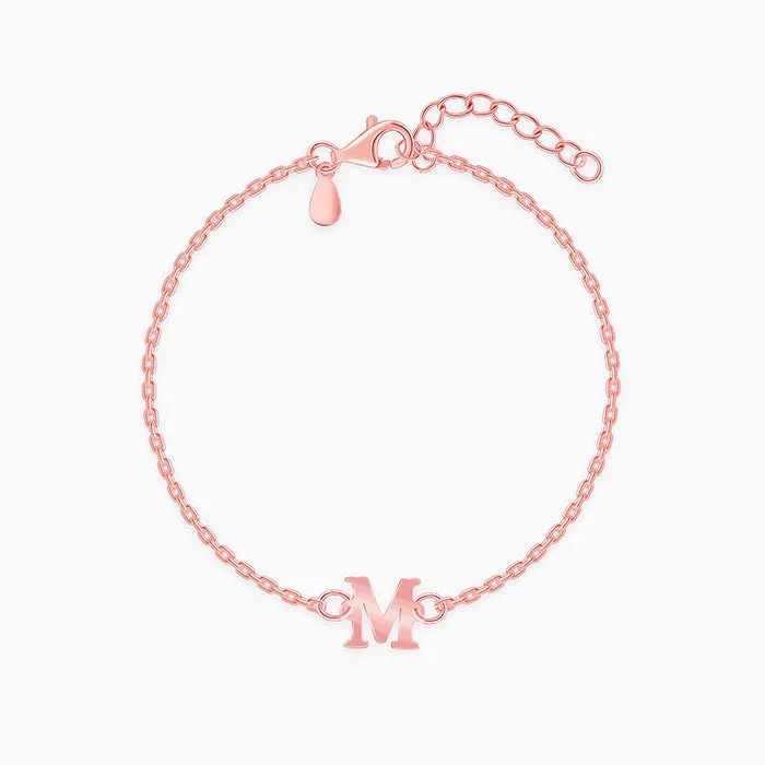 Rose Gold Personalised Initial Kids Bracelet (2 – 8 Years)