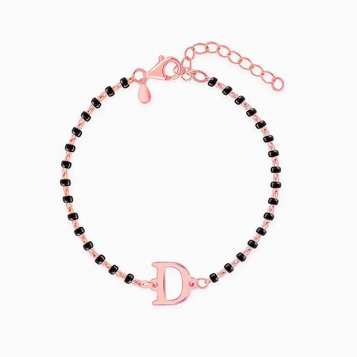 Rose Gold Personalised Initial Nazariya Kids Bracelet (2 – 8 Years)