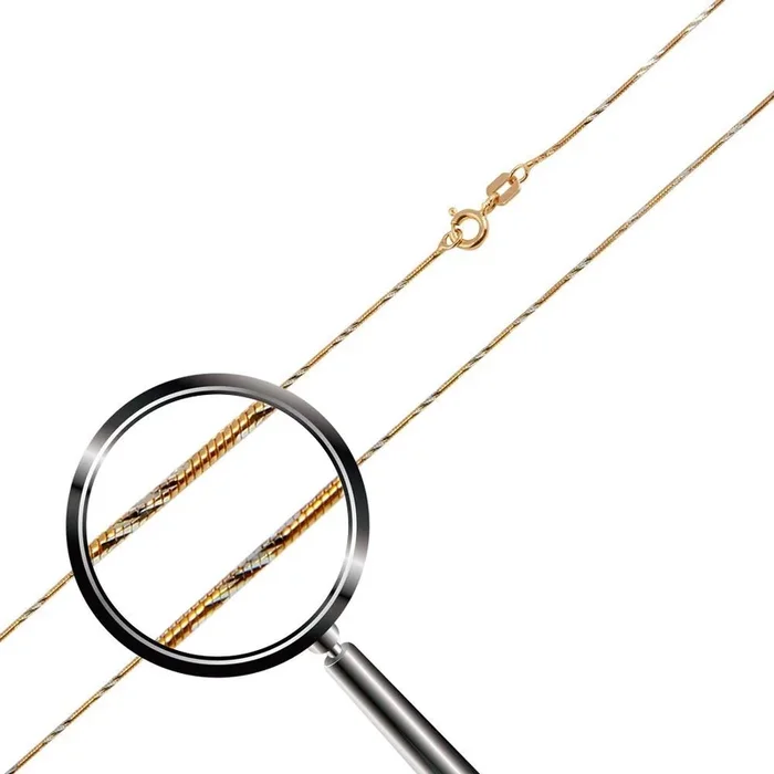 Rose Gold Plated 925 Sterling Silver DC Slash Round Snake 020 Chain 0.86mm – CH176 RGP