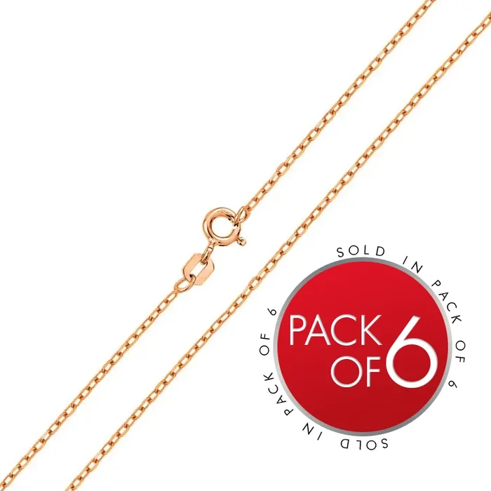 Rose Gold Plated Cable 025 Chain 1.3mm (6-Pack) – CH171 RGP