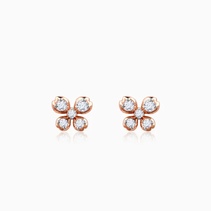 Rose Gold Primrose Lab Grown Diamond Earrings