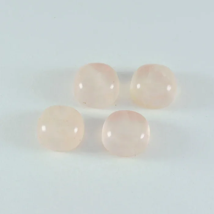 Rose Quartz 1PC Large 11×11 MM Cushion Cabochon Pink Brilliant semi Precious Loose Gems