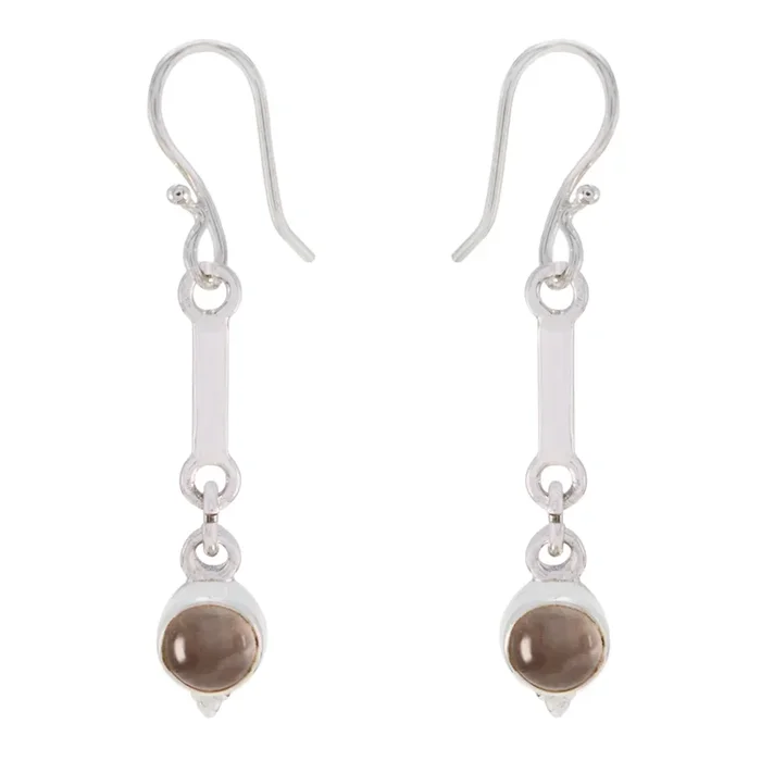 Rose Quartz Egyptian Ivy multiple Dangle Pink Sterling Silver Earring