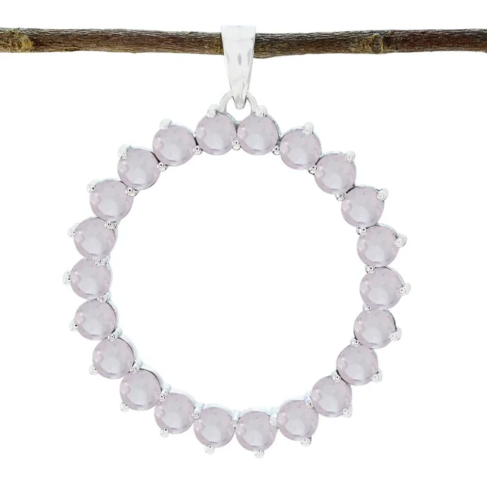 Rose Quartz Essential Mexican 925 Silver multiple Julia valentine Pink Pendant Jewelry