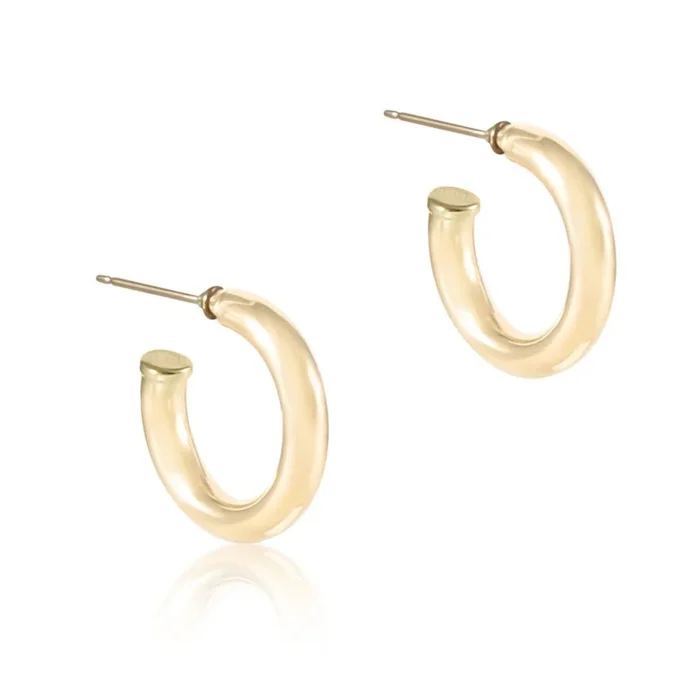 Round Gold 1″ Post Hoop – 4mm