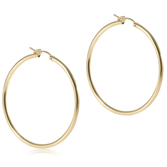 Round Gold 2″ Hoop – Smooth