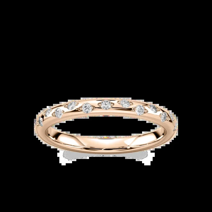 Rylee 1/4 ctw Round Lab Grown Diamond Scattered Wedding Band