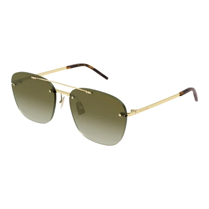 Saint Laurent SL 309 RIMLESS Unisex Sunglasses – Gold and Gradient Brown