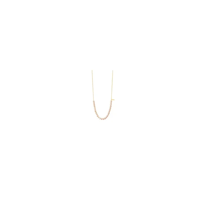 Sautoir Claverin Rock My Pearls en or jaune et perles roses SAJRO002 – Lepage