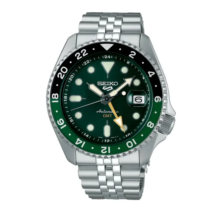 Seiko 5 SKX Sports GMT automatic green dial steel bracelet 42.5 mm – Lepage