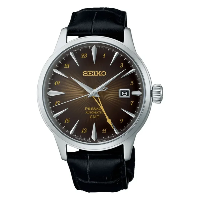 Seiko Presage Cocktail Time GMT SSK039J1 Rusty Nail – Brown Gradient Dial | Lepage.fr