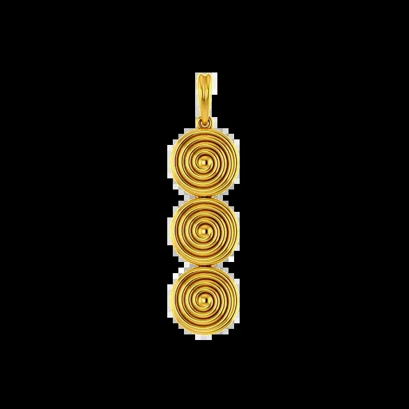 Serene Swirl Gold Pendant