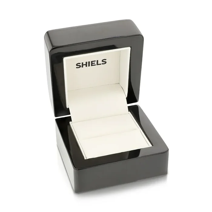 Shiels High-Gloss Black Wooden Ring Box
