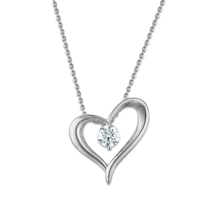Signature EcoLove 1/2 CTW Lab Grown Diamond Heart Pendant in 14KT Gold