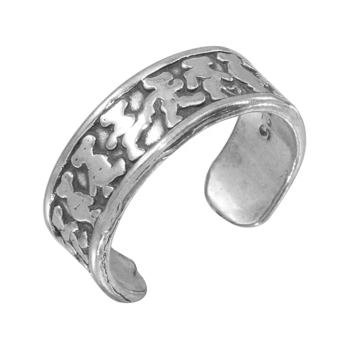 Silver 925 Marching Bears Adjustable Toe Ring – TR117-A