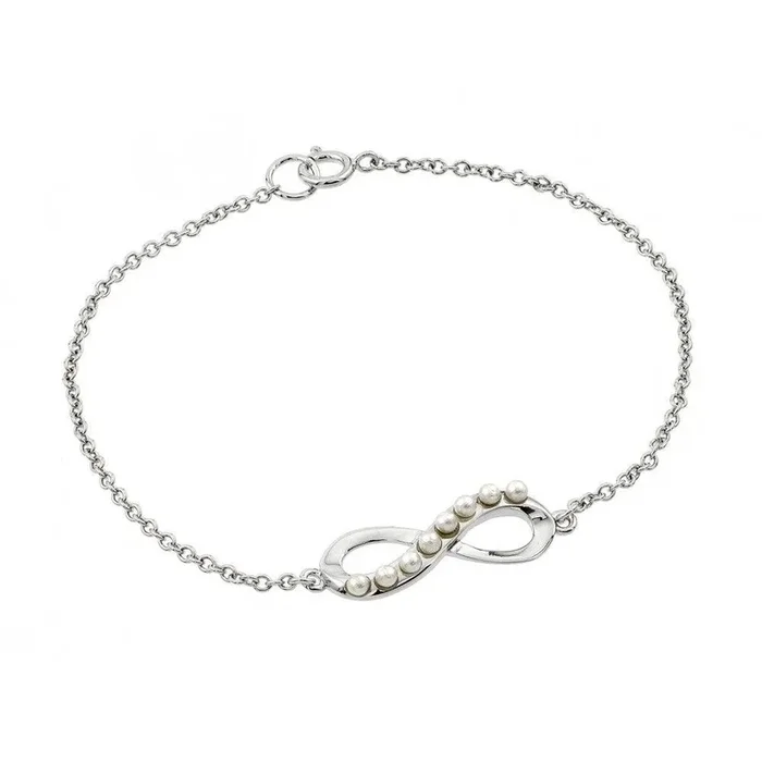 Silver 925 Rhodium Plated Infinity CZ Bracelet – BGB00196