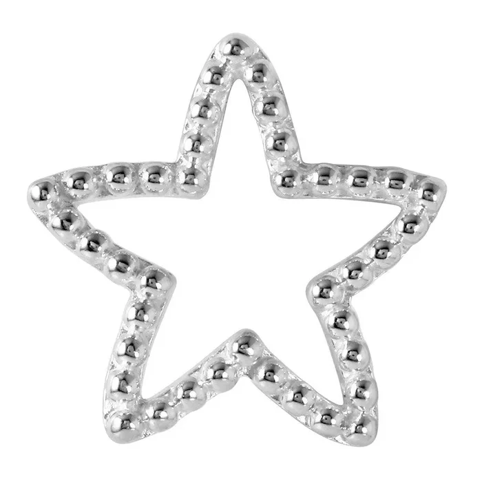 Silver 925 Star Shaped Pendant with Beaded Texture – STP01123