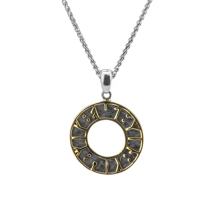 Silver and 10k Gold Viking Rune Pendant ‘My Love’