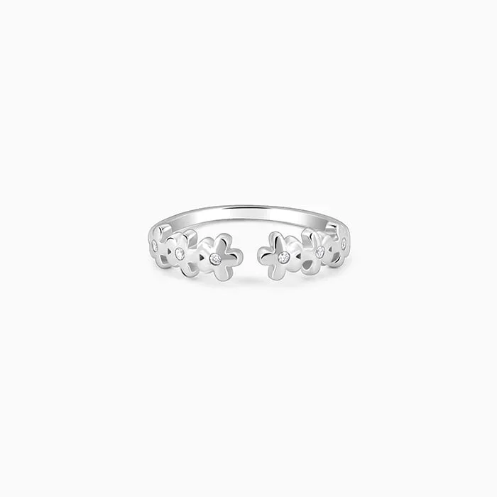 Silver Bloom Forever Ring