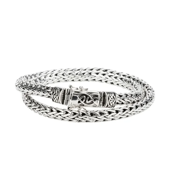 Silver Celtic Dragon Weave Eternity Clasp Chain