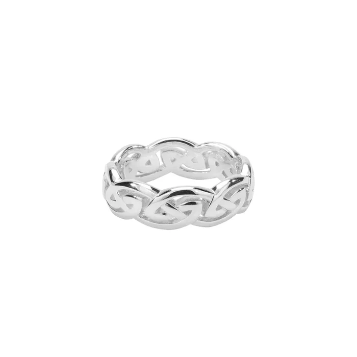 Silver Eternity Knot Ring – Wide