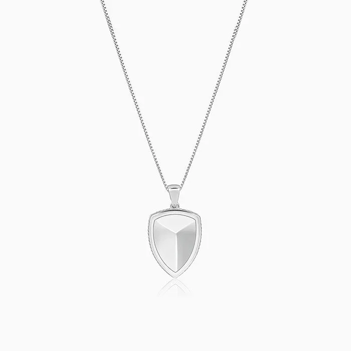 Silver Knight’s Valor Pendant With Box Chain For Him