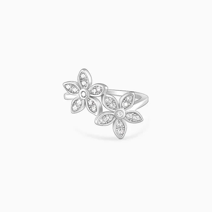 Silver Love’s Flower Ring