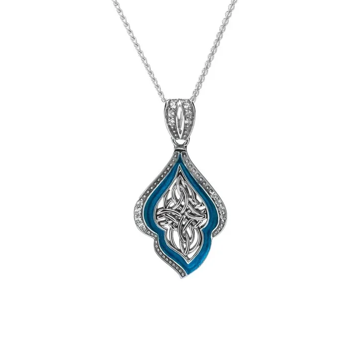 Silver Path of Life Enamel Pendant