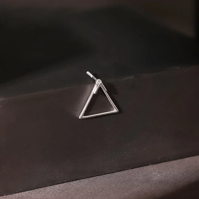 Silver Prism Stud For Men