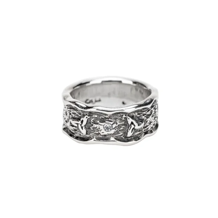 Silver Rocks ‘n Rivers Trinity Ring – Cubic Zirconia