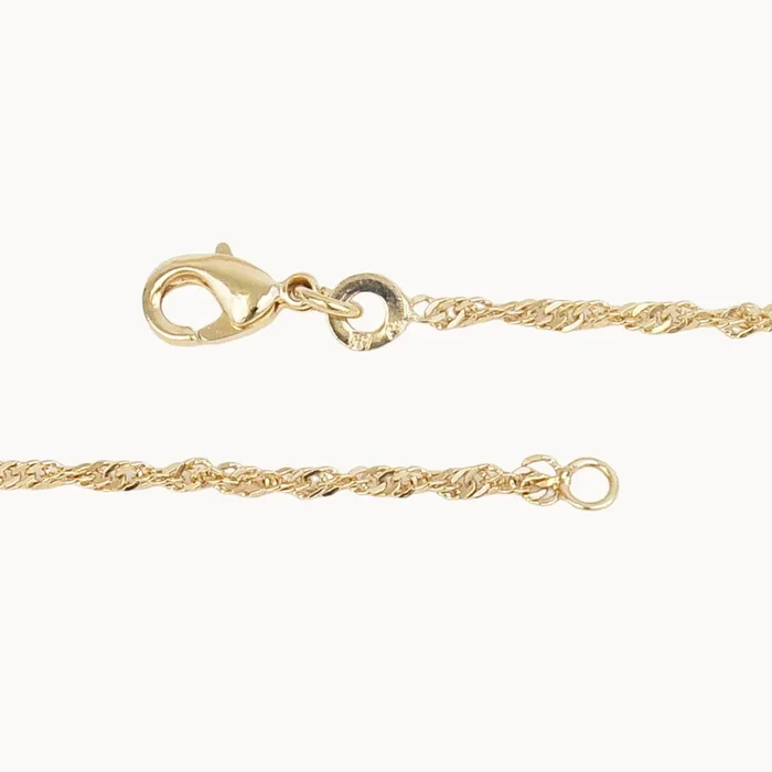 Singapore twisted chain gold-plated