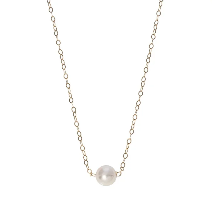 Single Pearl 14K Gold Start-Her-Necklace