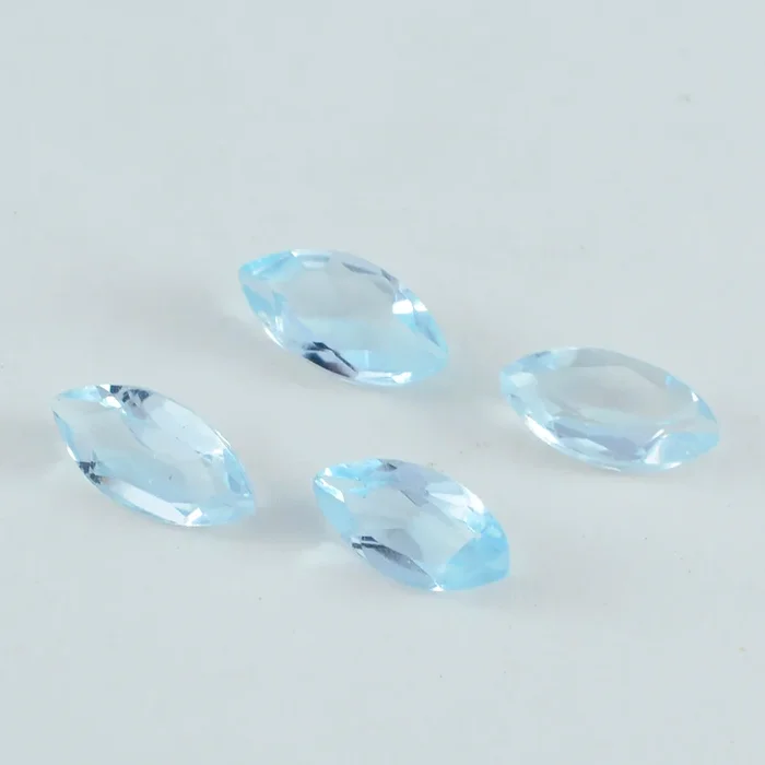 Sky Blue Topaz 1PC Small 5×10 MM Marquise Faceted Blue Genuine Semi Precious Loose Gems