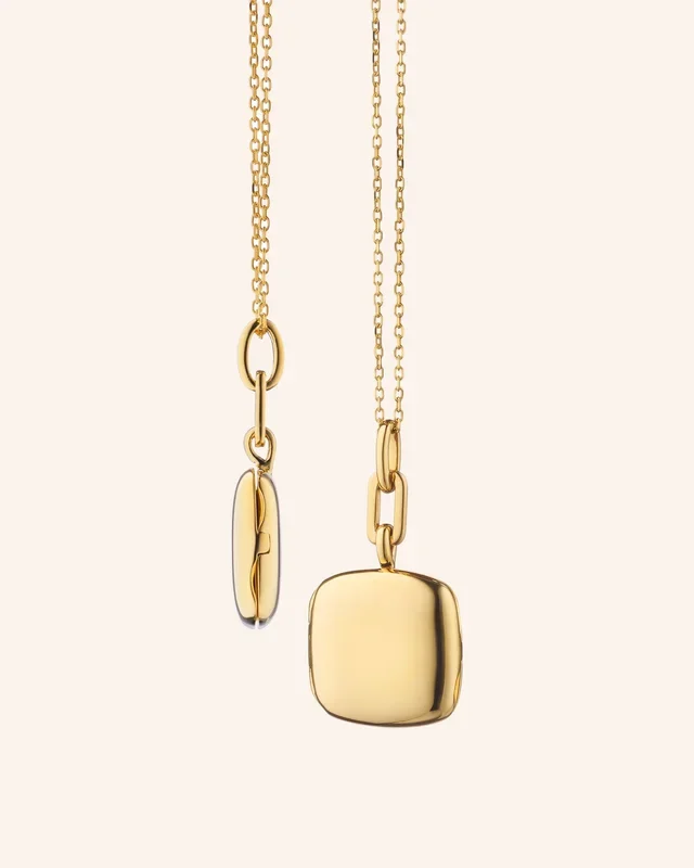Slim “Viv” Gold Locket Necklace
