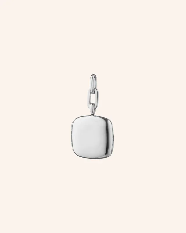 Slim Cushion “Viv” Sterling Silver Locket Charm