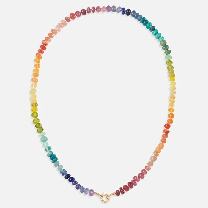 Small Classic Rainbow Gemstone Necklace