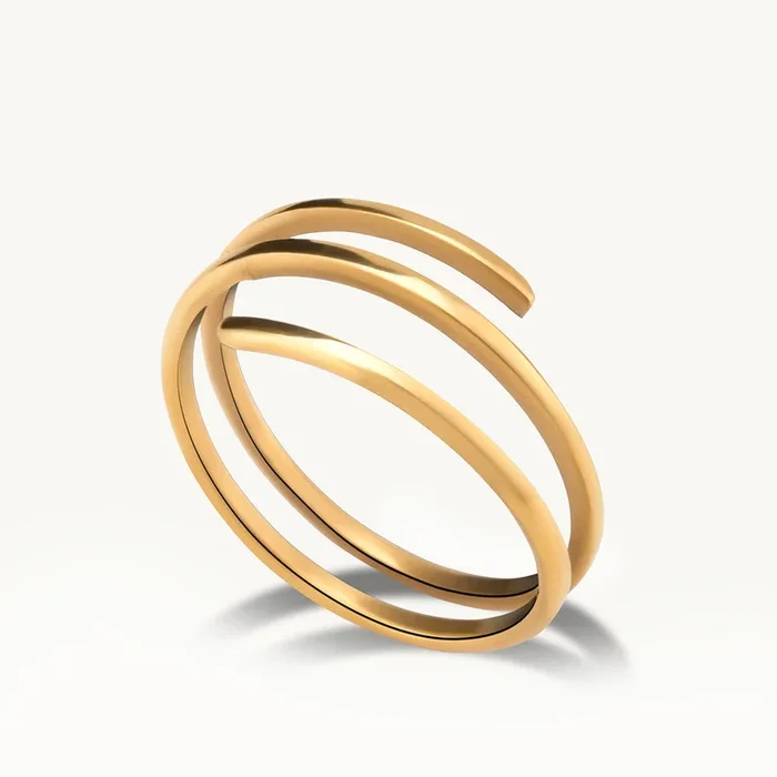 Small Swirl Spiral Ring