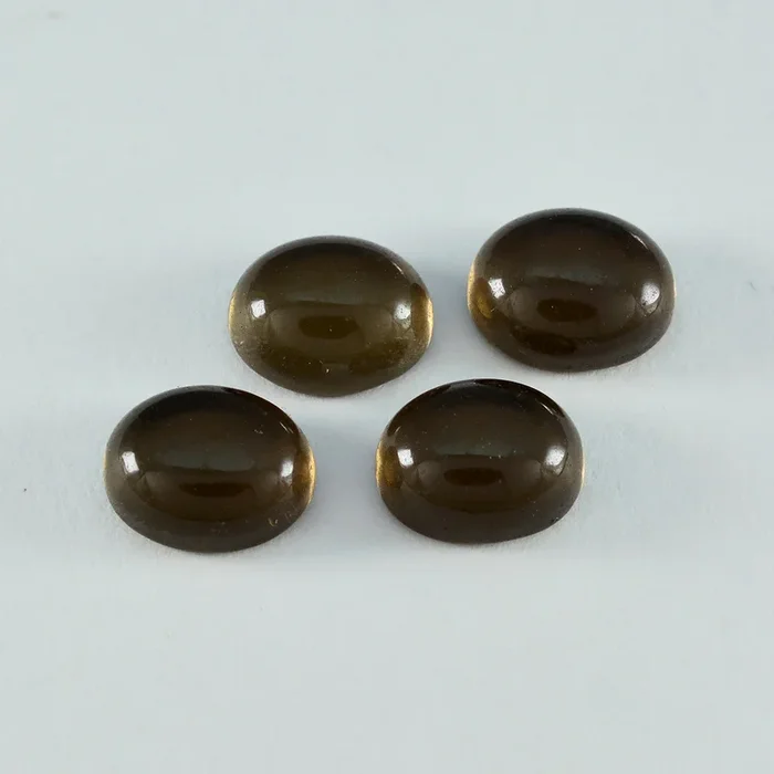 Smoky Quartz 1PC Large 10×12 MM Oval Cabochon Brown Luster semi Precious Precious Gemstone