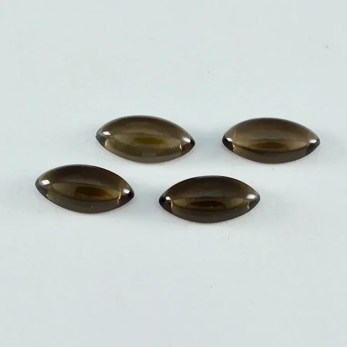 Smoky Quartz 1PC Medium 7×14 MM Marquise Cabochon Brown Polished semi Precious Precious Gemstone
