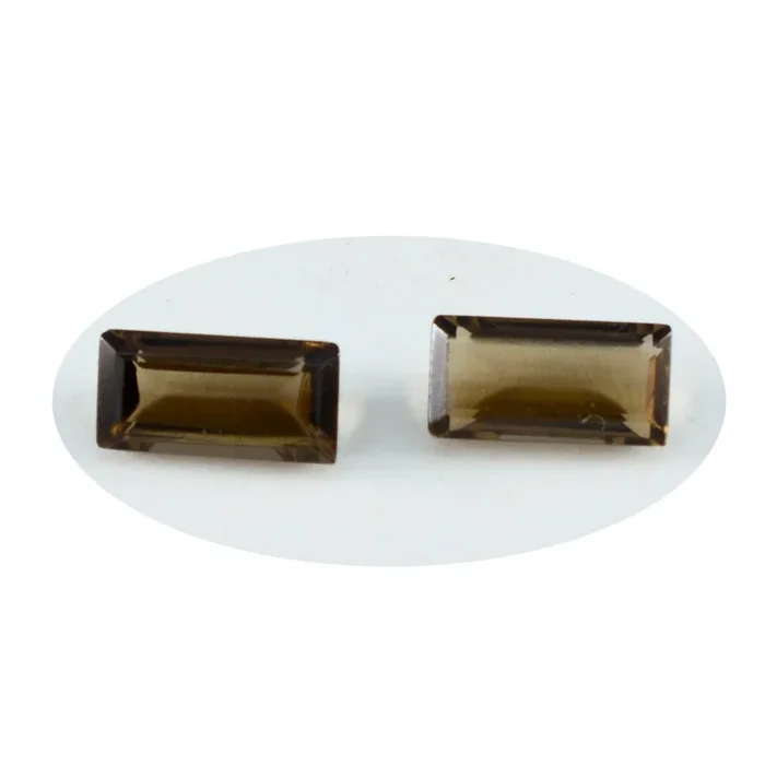 Smoky Quartz 1PC Tiny 4×8 MM Baguette Faceted Brown Genuine Semi Precious Loose Gemstones