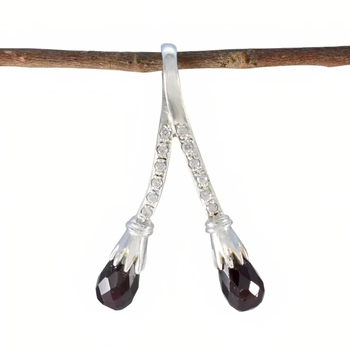 Smoky Quartz Featherlight Indian 92.5 Silver multiple Nisa Sophisticated Brown Pendant Jewellery