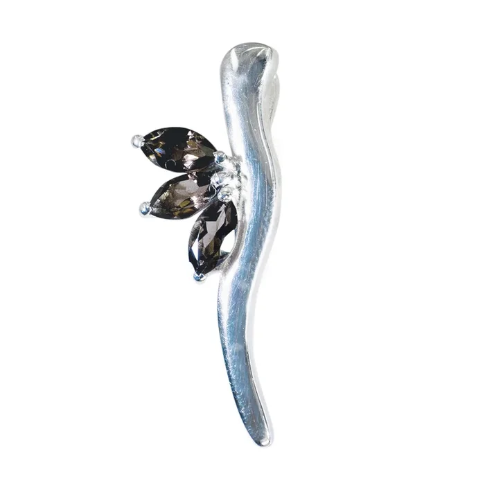 Smoky Quartz Featherlight Moroccan Sterling Silver Trilogy Anna Feminine Brown Pendant Jewellery