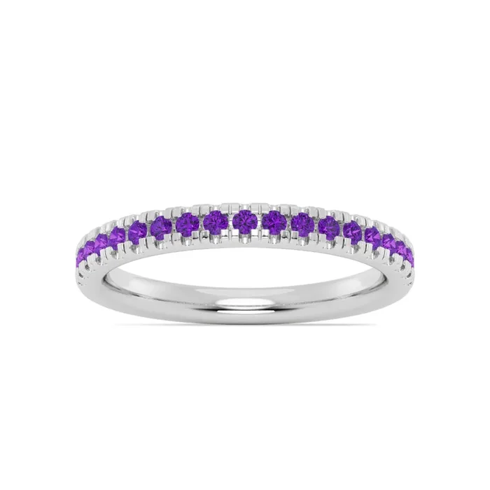 Smyth Jewelers Stackable Pavé Amethyst Ring