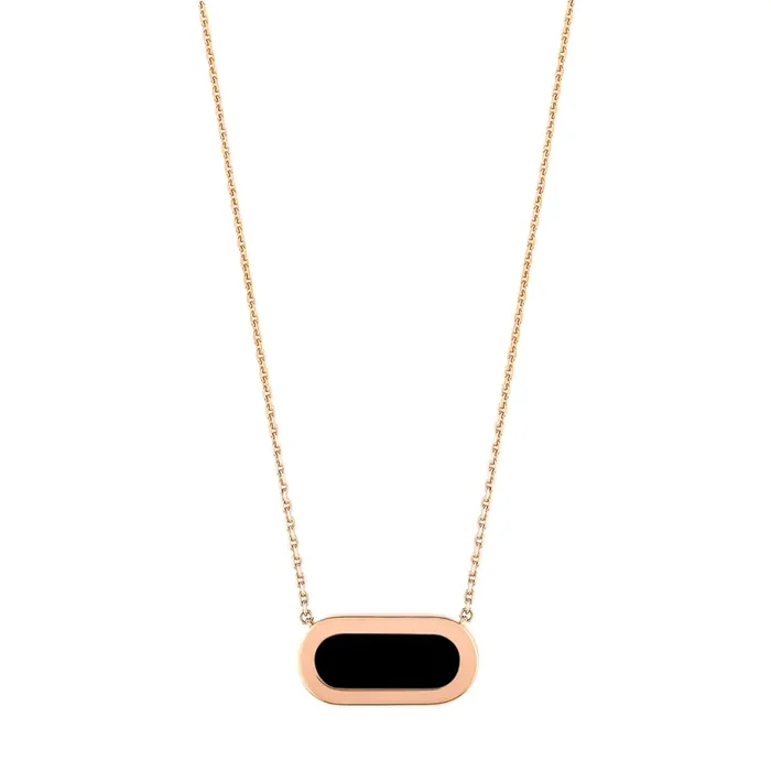 So Shocking Inverso reversible necklace in rose gold, mother-of-pearl and onyx – Lepage