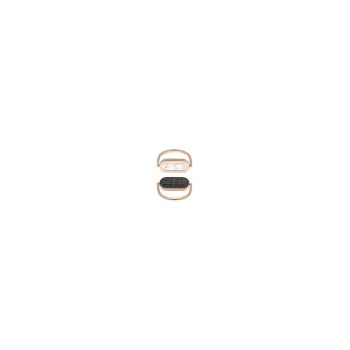 So Shocking ring in mother-of-pearl pink gold and black diamonds – Lepage