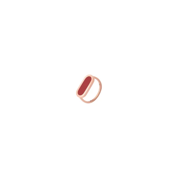 So Shocking ring in pink gold and red laquer – Lepage