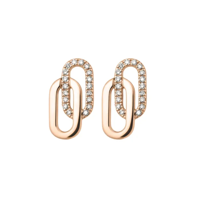 So Shocking Tandem earrings in rose gold and diamonds – Lepage