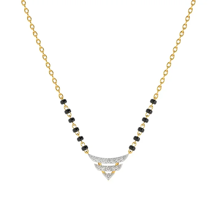 Softline Curve 9KT Gold Lab Grown Diamond Mangalsutra