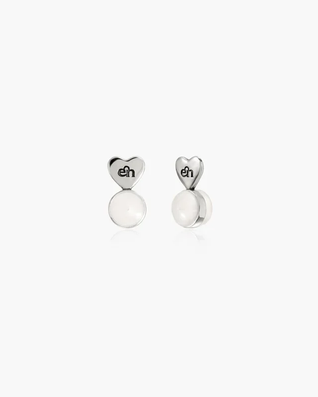 Sollevatori per retro orecchini a forma di cuore argento